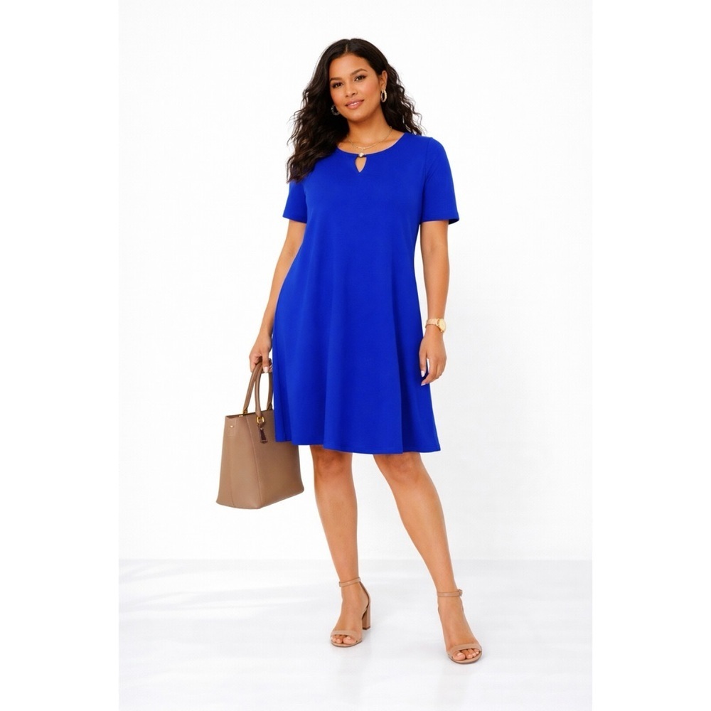 Chico’s Royal Blue Swing T Shirt Dress